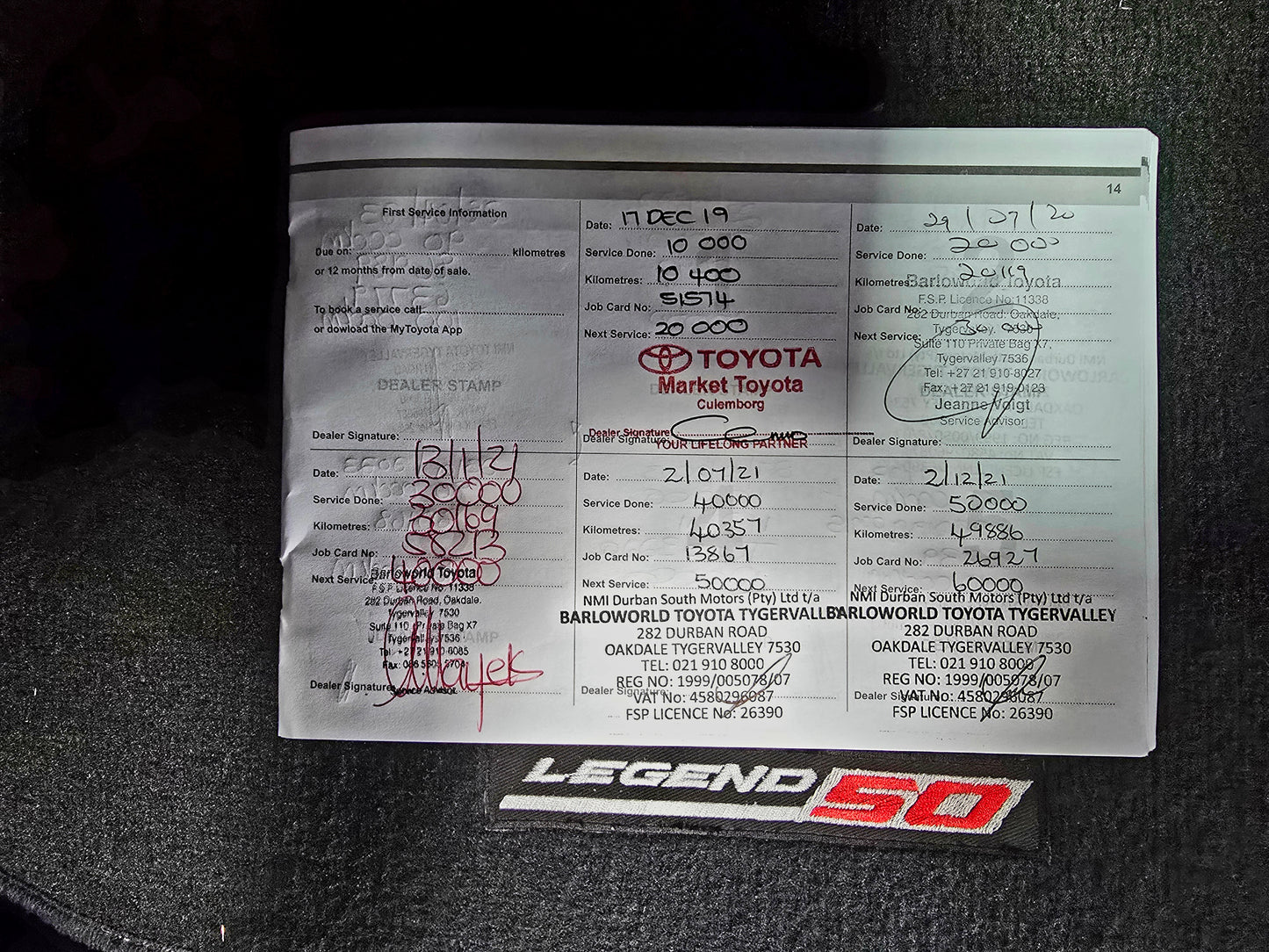 2019 Toyota Hilux 2.8 GD-6 RB LEGEND 50 4x4 4x4 P/U A/T D/Cab